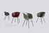 Poltrona imbottita About a chair AAC26 / Cuoio lato interno & gambe metallo - Hay