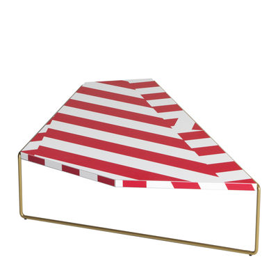 Driade - Table basse Ziqqurat en Métal, Acier - Couleur Rouge - 113 x 74 x 27 cm - Designer Driade L