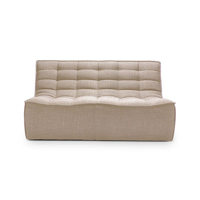 Canapé droit 2 places Beige Tissu Design Confort Promotion