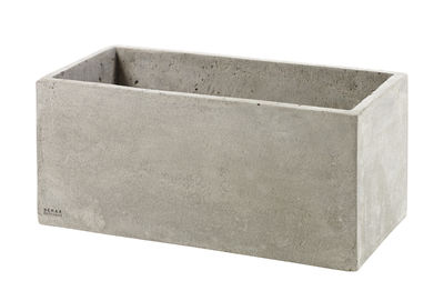 Interni - Vasi e Piante - Vaso da fiori Concrete Box Rettangolare / 29 x 14,5 cm / Per console Herb - Serax - Rettangolare / Cemento grigio - Cemento