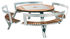 Tavolo rotondo Gargantua - Set tavolo e panchina regolabile in altezza di Extremis