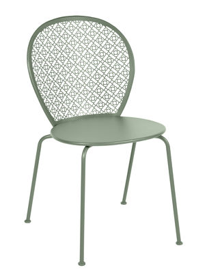 Mobilier - Chaises, fauteuils de salle à manger - Chaise empilable Lorette / Métal perforé - Fermob - Cactus - Acier laqué