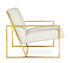 Goldfinger Padded armchair - / Fabric & brass by Jonathan Adler
