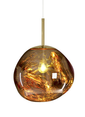 Leuchten - Pendelleuchten - Melt Mini Pendelleuchte / Ø 27 cm - Tom Dixon - Gold - Polykarbonat