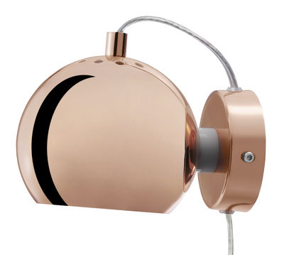 Lighting - Wall Lights - Ball Wall light with plug by Frandsen - Copper - Copper finish metal