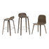 Visu Bar stool - / Wood - H 65 cm by Muuto