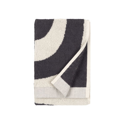 marimekko - serviette de toilette serviettes en tissu, coton éponge couleur noir 50 x 30 1 cm designer maija isola made in design