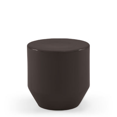 Cinna - Table d'appoint Soixante en Céramique, Grès émaillé - Couleur Noir - 60 x 60 x 40 cm - Desig