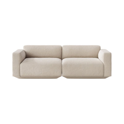 Canapé droit 3 places Beige Tissu Luxe Design Confort