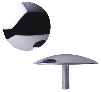 Furniture - Coat Racks & Pegs - Manto Hook - Aluminium - Ø 10 cm by Sentou Edition - Aluminium - Polished cast aluminium