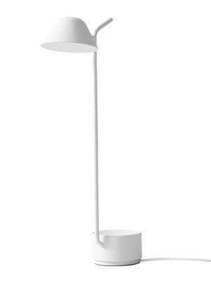 Luminaire - Lampes de table - Lampe de table Peek LED / H 45 cm - Menu - Blanc - Acier poudré