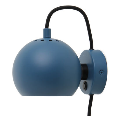 Frandsen - Applique avec prise Ball en Métal, Métal verni - Couleur Bleu - 230 x 19.83 x 19.83 cm - 