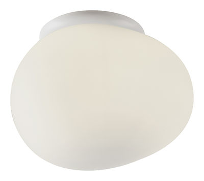 Luminaire - Appliques - Applique Gregg Media / Plafonnier - Verre - L 31 cm - Foscarini - Blanc / Base blanche - Verre soufflé