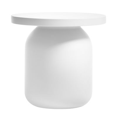 Furniture - Coffee Tables - Juju Luminous low stool - LED RGB - Wireless by Serralunga - White - Polythene