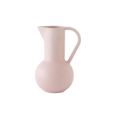 Tableware - Water Carafes & Wine Decanters - Strøm Small Carafe - / H 20 cm - Handmade ceramic by raawii - Blush coral - Ceramic