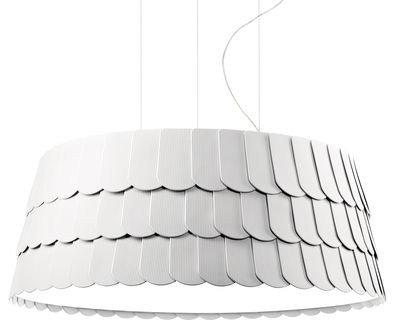 Lighting - Pendant Lighting - Roofer Pendant - Ø 79 x H 32 cm by Fabbian - White - Rubber