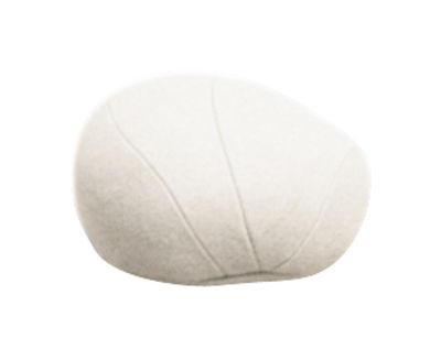 Furniture - Teen furniture - Nénuphares Pha Cushion - 41 x 36 cm by Smarin - Cream white - Polysilicon fibres, Wool
