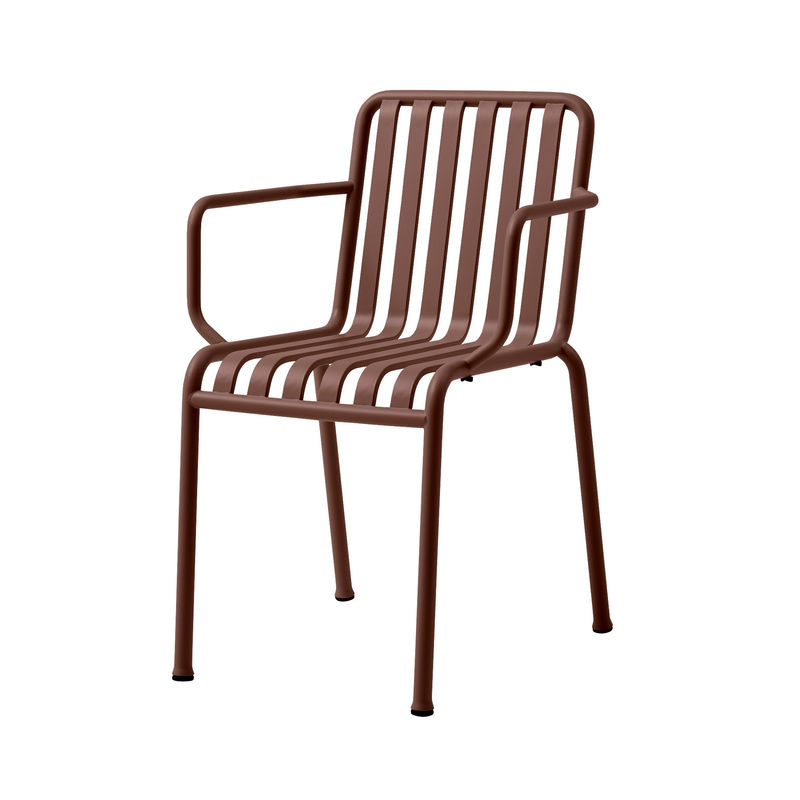 Mobilier - Chaises, fauteuils de salle à manger - Fauteuil empilable Palissade métal rouge / R & E Bouroullec - Hay - Rouge oxyde - Acier