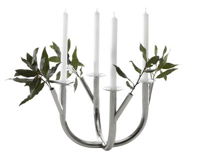 Dekoration - Kerzen, Kerzenleuchter und Windlichter - Together Kerzenleuchter - Driade - Stahl - vernickelter Stahl