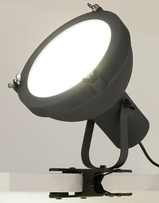 Illuminazione - Lampade da tavolo - Lampada a pinza Projecteur 165 - / Riedizione 1954 di Nemo - Antracite-blu scuro - alluminio verniciato, Vetro opalino