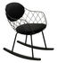 Rocking chair Pina / Tissu Kvadrat - métal & pieds bois - Magis