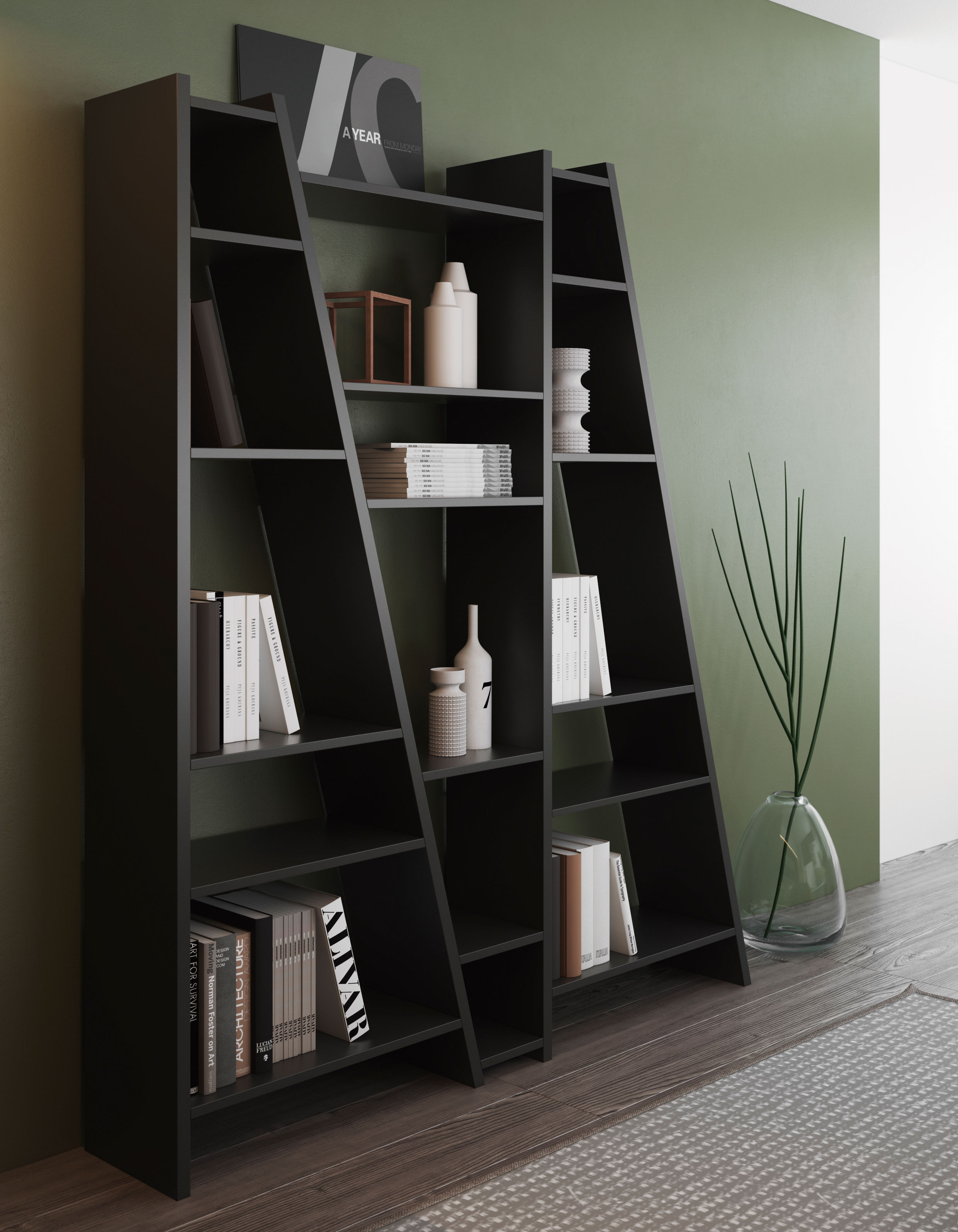 Bücherregal San Andreas 003 von POP UP HOME - schwarz | Made In Design