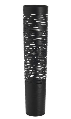 Luminaire - Lampadaires - Lampadaire Tress / H 110 cm - Foscarini - Noir - Fibre de verre, Matériau composite