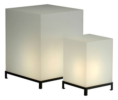 Luminaire - Lampes de sol - Lampe de sol Star Cube - Zeus - Blanc - H 65 cm - Acier, Résine acrylique