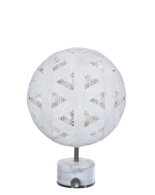 Forestier - Lampe de table Chanpen en Tissu, Métal - Couleur Blanc - 200 x 40.41 x 41 cm - Designer 