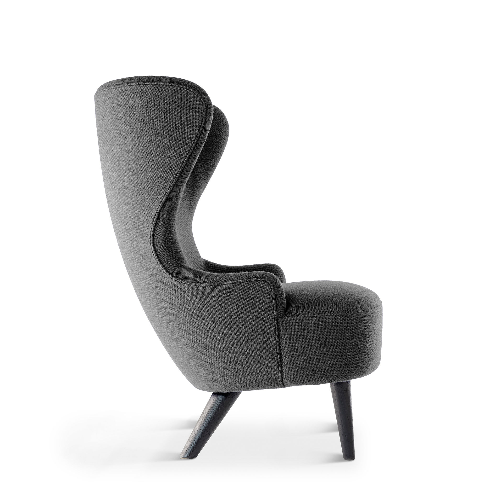 Black wingback online armchair