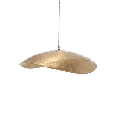 Lighting - Pendant Lighting - Brass 95 Pendant - / L 80 cm by Gervasoni - Matt brass - Brasse