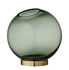 Vaso Globe Medium - / Ø 17  cm - Vetro & Ottone di AYTM
