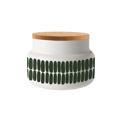 Marimekko - Boîte Boîtes en Céramique, Grès - Couleur Vert - 20.8 x 20.8 x 9.8 cm - Designer Maija L