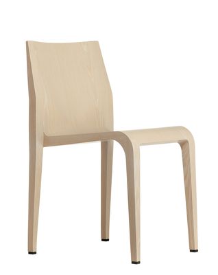 Mobilier - Chaises, fauteuils de salle à manger - Chaise empilable Laleggera / Bois - Alias - Placage chêne blanchi - Bois, Mousse