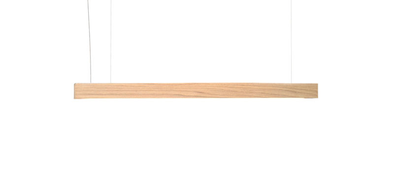 Lighting - Pendant Lighting - Led40 Pendant natural wood / L 70 cm - Oak - Tunto - L 70 cm / Oak - Oiled solid oak, Polypropylene