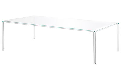 Mobilier - Tables - Table rectangulaire Luminous / 220 x 90 cm - Glas Italia - Cristal transparent - Verre