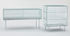 Credenza Commodore alta / Vetro a strisce - L 100 x H 120 cm - Glas Italia