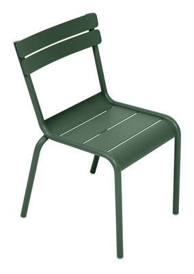 Furniture - Kids Furniture - Luxembourg Kid Children's chair by Fermob - Cedar green - Lacquered aluminium