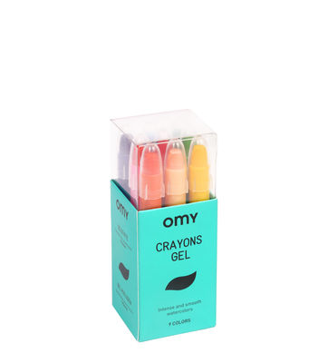 Decoration - Children's Home Accessories - Pencil - Gel / Batch of 9 – Watercolour by OMY Design & Play - Multicoloured - Plastic material