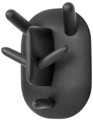 Furniture - Coat Racks & Pegs - Ooga Booga Wall coat rack by Moustache - Black - Ceramic