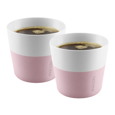 Tableware - Coffee Mugs & Tea Cups - Lungo Cup - / Set of 2 - 230 ml by Eva Solo - Rose quartz - China, Silicone