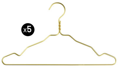 Decoration - Coat Stands & Hooks - W. Notch Hanger - / Set of 5 pieces by Nomess - Gold - Aluminium