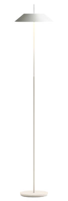 Illuminazione - Lampade da terra - Lampada a stelo Mayfair - LED / H 147 cm di Vibia - Bianco opaco -  Zamak, Acciaio, policarbonato