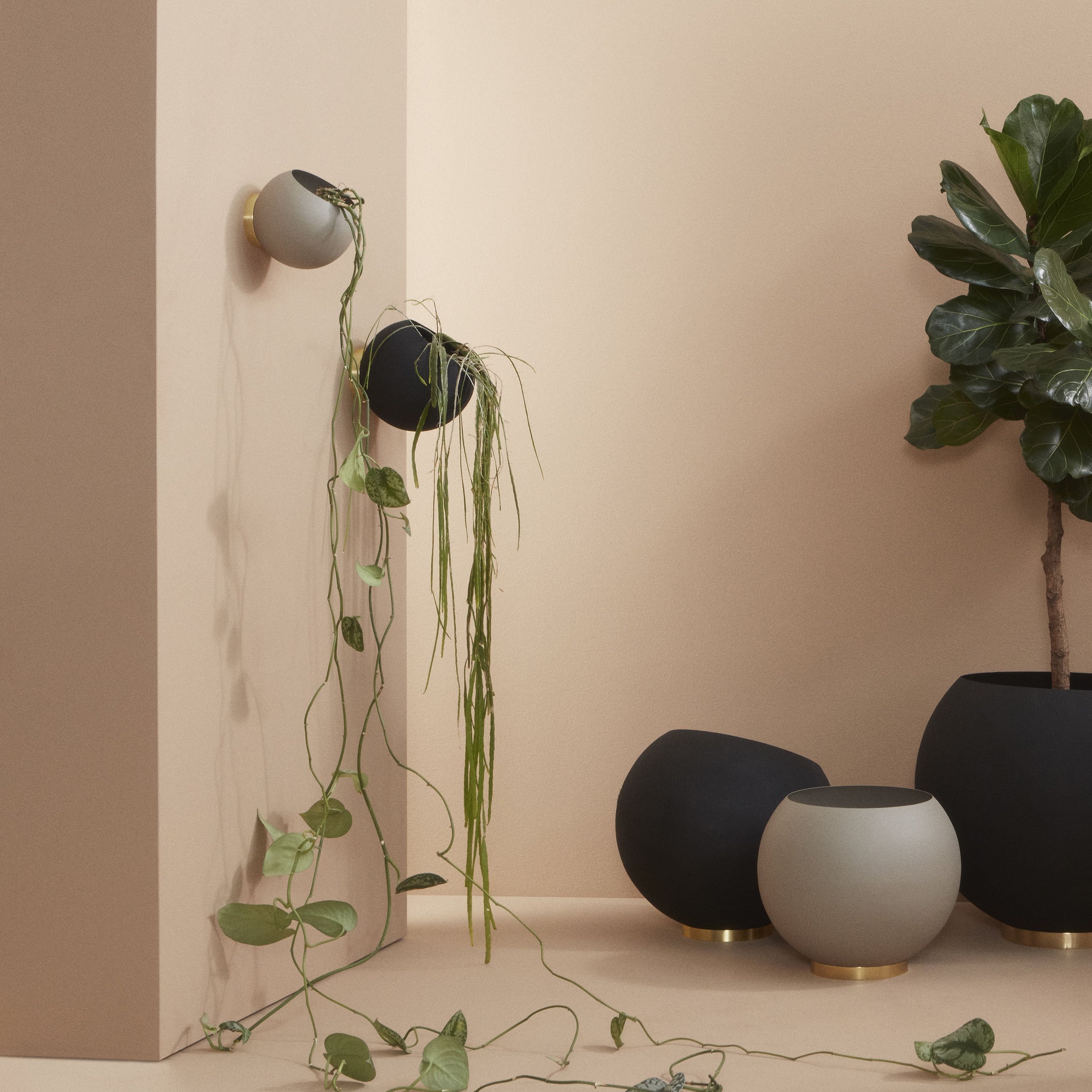 Lot De 4 Pots De Fleurs Suspendus Bomclap - Mélamine - Pour Intérieur Et Extérieur - Kit Complet Avec Cordes