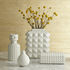 Charade Block Studded Vase - Porcelain - H 33 cm by Jonathan Adler