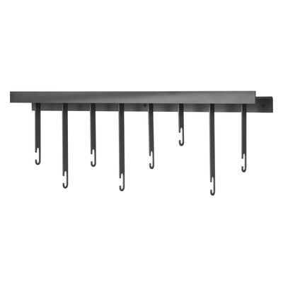 Furniture - Coat Racks & Pegs - Atelier Wall coat rack - / L 60 cm - Integrated shelf by Design House Stockholm - Black - Steel