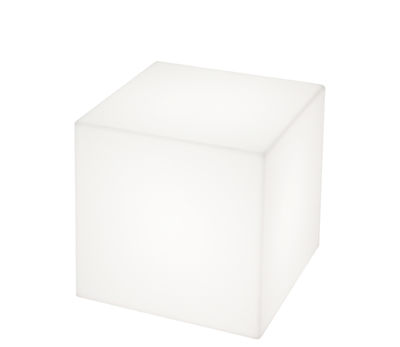 Lighting - Table Lamps - Cubo LED RGB Wireless lamp - Wireless - 25 x 25 x 25 cm by Slide - White / Outdoor - 25 x 25 x 25 cm - recyclable polyethylene