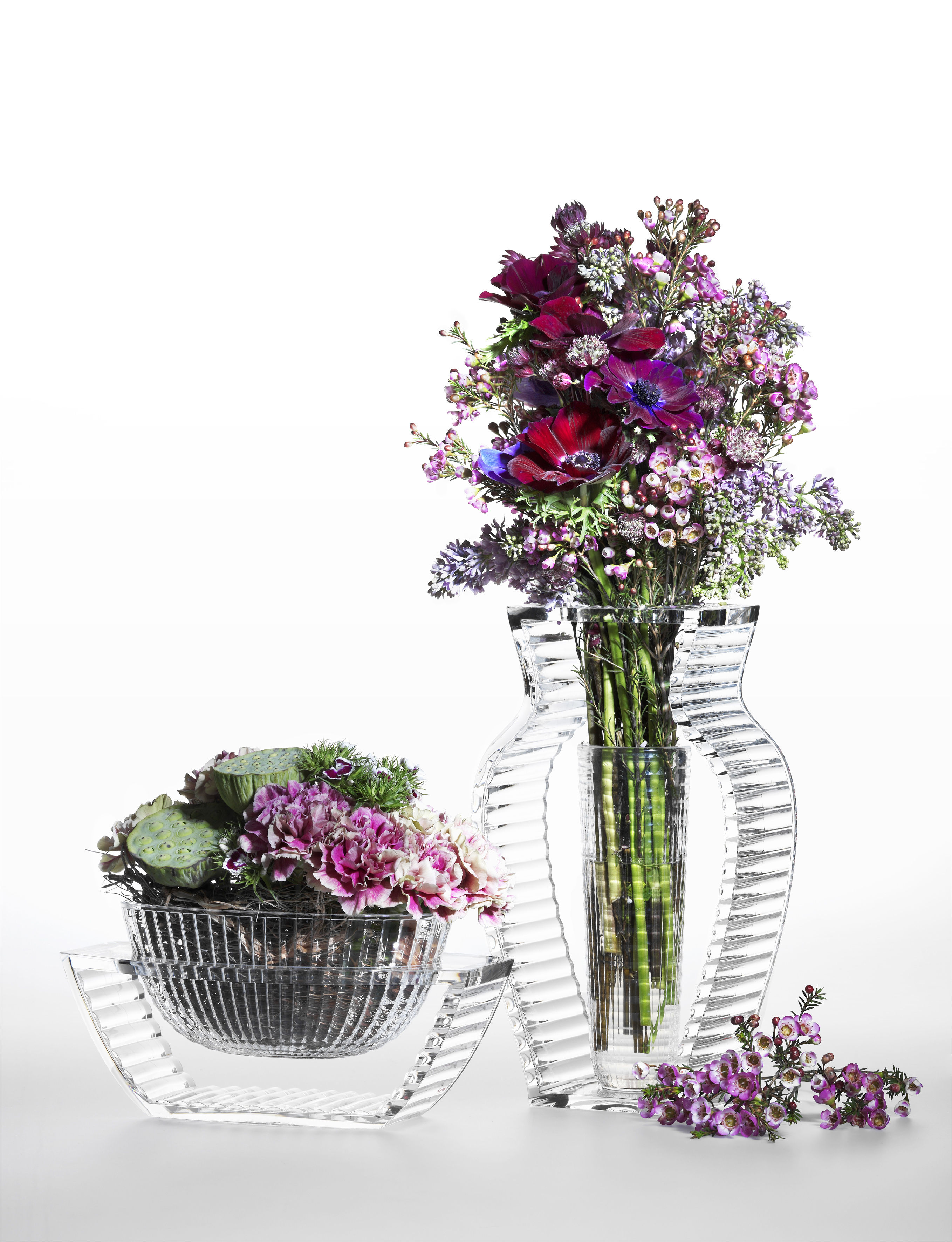 Centre De Table Kartell U Shine - Design Transparent Ou Teinté - PMMA - 29x14x15cm - Fabriqué En Italie