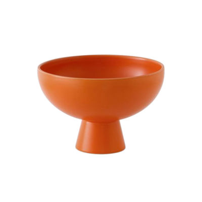 Tavola - Ciotole - Coppa Strøm Medium - / Ø 19 cm - Ceramica / Fatta a mano di raawii - Arancio vibrante - Ceramica