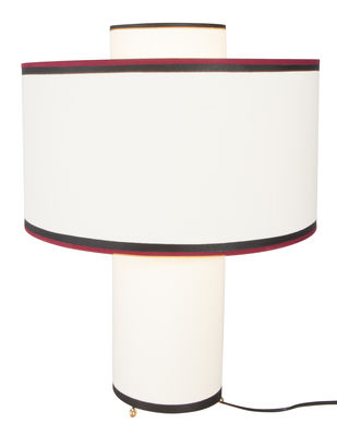 Maison Sarah Lavoine - Lampe de table Bianca en Tissu, Coton - Couleur Blanc - 48.49 x 48.49 x 47 cm